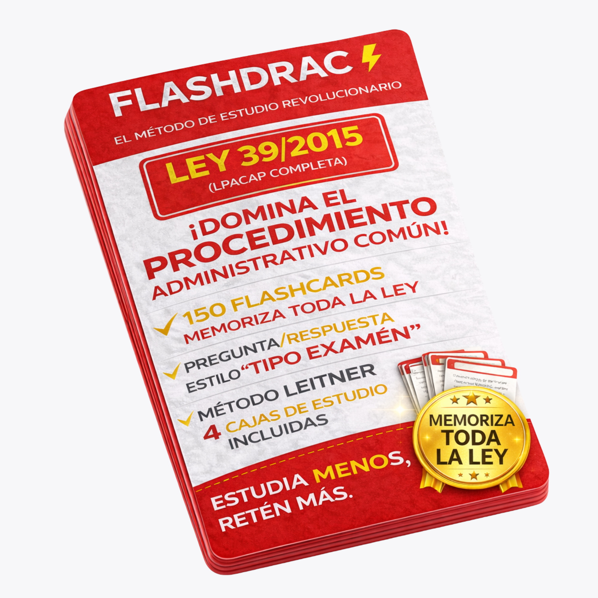 150 Flashcards Ley 39/2015 (LPACAP) 2026